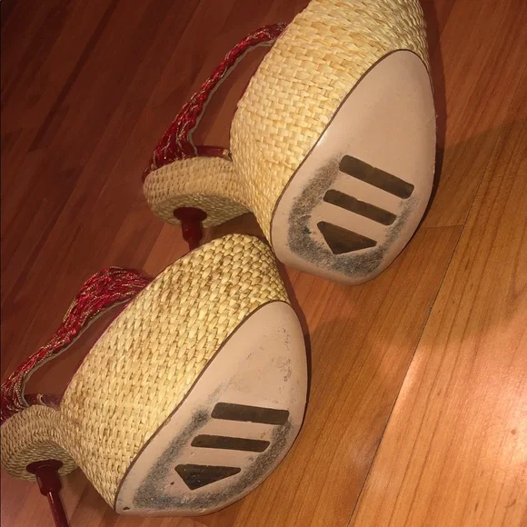 Gianmarco Lorenzi Red Platform Stiletto Heels. Red Patent Leather. EU 37, US 7. - Picture 8 of 9